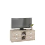 Comoda TV SYSTEM 110, 4 sertare, Oak