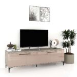 Comoda TV CUBO 180, 2U, Italian, Oak, Cappuccino Gloss