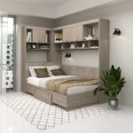 Oferta Dormitor colt AMBRO 7, Oak cu saltea inclusa