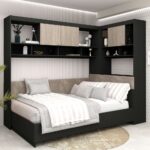Dormitor colt ALESSIO 1, Antracit, Oak