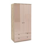 Dulap haine PRIMAVERA 90, H180, 2U2S, polite, Stejar, Cappuccino Gloss