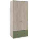 Dulap haine PRIMAVERA 90, H200, 2U2S, bara umerase, Oak, Pesto