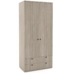 Dulap haine PRIMAVERA 90, H200, 2U2S, polite, Oak