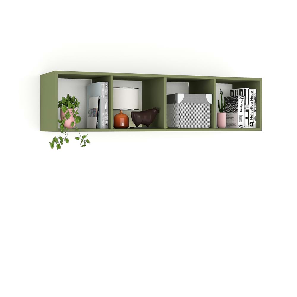 Dulap-biblioteca-PRIMAVERA-140-Pesto-opt_m6rz-b9 Dulap suspendat biblioteca PRIMAVERA 140, H35, Pesto - imagine 1