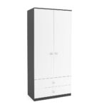 Dulap depozitare haine LINEA 90, A52, H200, 2U-151, 2S BU, Antracit, Alb