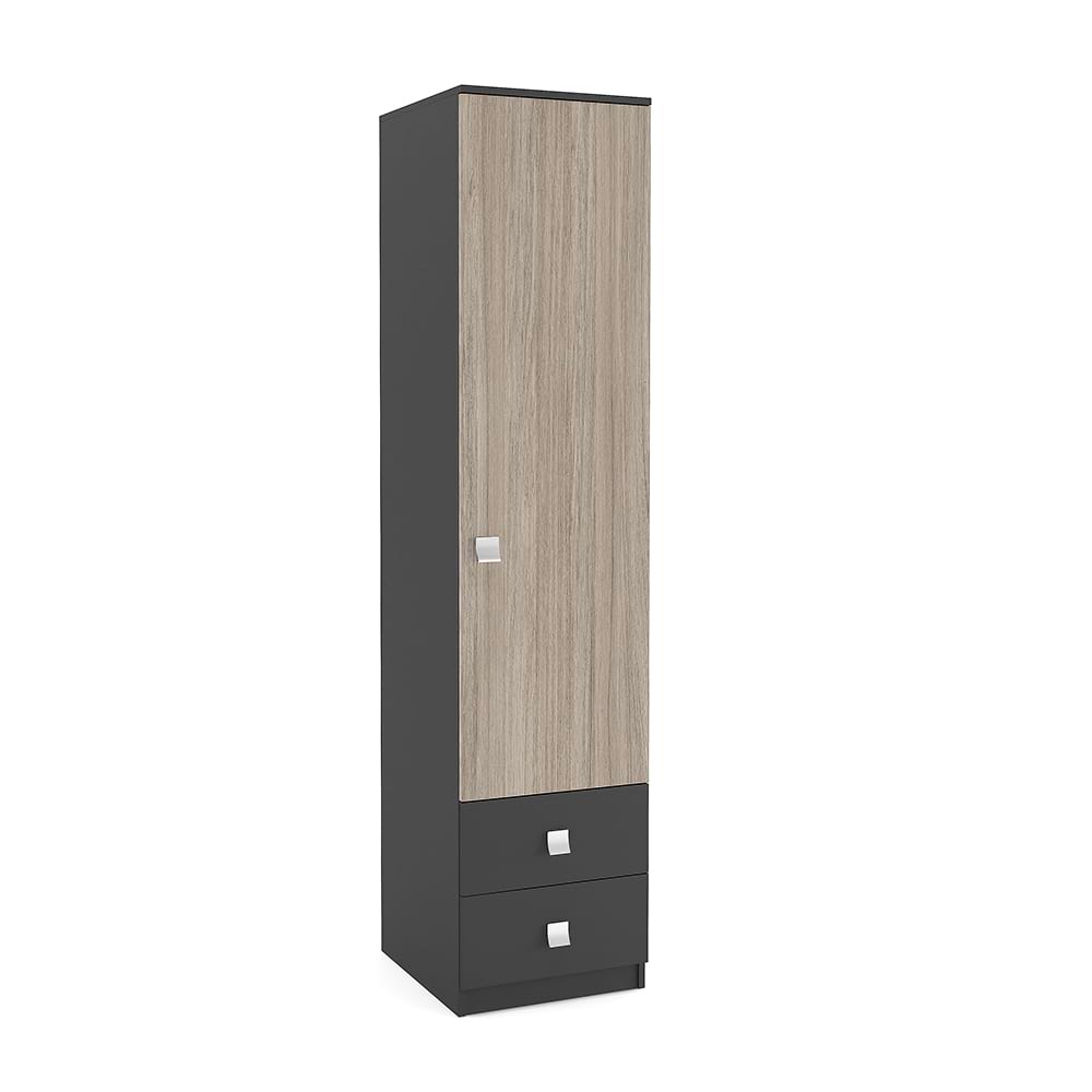Dulap-haine-LINEA-45-1U2S-polite-Antracit-oak Dulap depozitare haine LINEA 45, A52, H200, 1U-151, 2S PO, Antracit, Oak - imagine 1