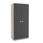 Dulap depozitare haine LINEA 90, A52, H200, 2U BU, Oak, Antracit