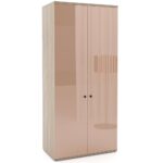 Dulap haine PRIMAVERA 90, H200, 2U, bara umerase, Oak, Cappuccino Gloss