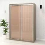 Dulap haine usi glisante PRIMAVERA 155, H225, Oak, Cappuccino Gloss