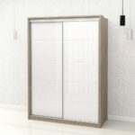 Dulap haine usi glisante PRIMAVERA 155, H205, Oak, Alb Gloss