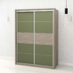 Dulap haine usi glisante PRIMAVERA 155, H205, Oak, Pesto