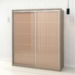 Dulap haine usi glisante PRIMAVERA 185, H205, Oak, Cappuccino Gloss