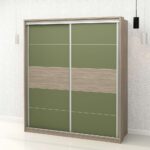 Dulap haine usi glisante PRIMAVERA 185, H205, Oak, Pesto