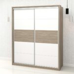 Dulap haine usi glisante PRIMAVERA 185, H225, Oak, Alb