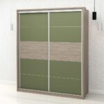 Dulap haine usi glisante PRIMAVERA 185, H225, Oak, Pesto