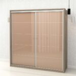 Dulap haine usi glisante PRIMAVERA 205, H205, Oak, Cappuccino Gloss