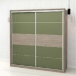 Dulap haine usi glisante PRIMAVERA 205, H205, Oak, Pesto