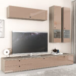 Mobilier Living CUBO A270, Clasic, Oak, Cappuccino Gloss