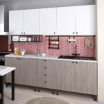 Mobila bucatarie DOMINO A225, Oak, Alb