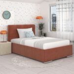 Pat tapitat copii GEORGIA Clasic, 90x200, H107, somiera, Catifea Roz