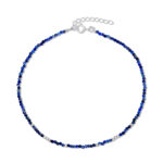 Bratara de glezna din argint Lapis Lazuli
