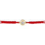 Bratara snur si aur 14k Crystal Dot