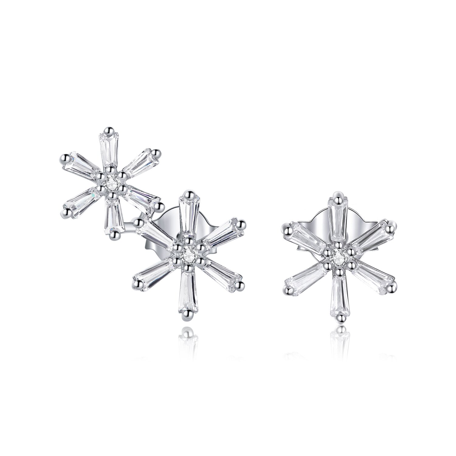 cercei-din-argint-asymmetric-flowers-79264-4 Cercei din argint Asymmetric Flowers - imagine 1