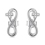Cercei din argint Beautiful Infinite Symbol