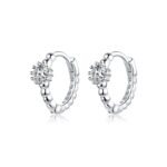 Cercei din argint Big Crystal Hoops