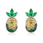 Cercei din argint Crystal Pineapple