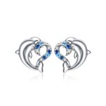 Cercei din argint Dolphin Love