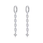 Cercei din argint Glamour Chain Hoops