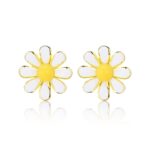 Cercei din argint Golden Daisy