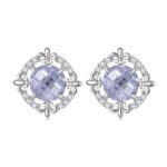 Cercei din argint Lilac Crystal