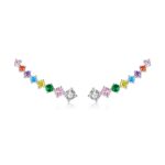 Cercei din argint Rainbow Bubble Studs