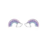 Cercei din argint Rainbow Clouds Studs