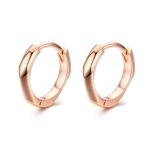 Cercei din argint Rose Gold Fine Hoops