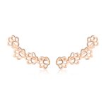 Cercei din argint Rose Gold Paws Four