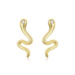 Cercei din argint Shiny Snake Golden