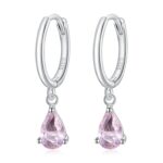 Cercei din argint Silver Pink Tear