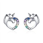 Cercei din argint Unicorn's Heart