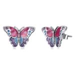 Cercei din argint Vintage Butterfly