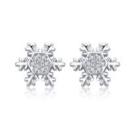 Cercei din argint Winter Snowflakes