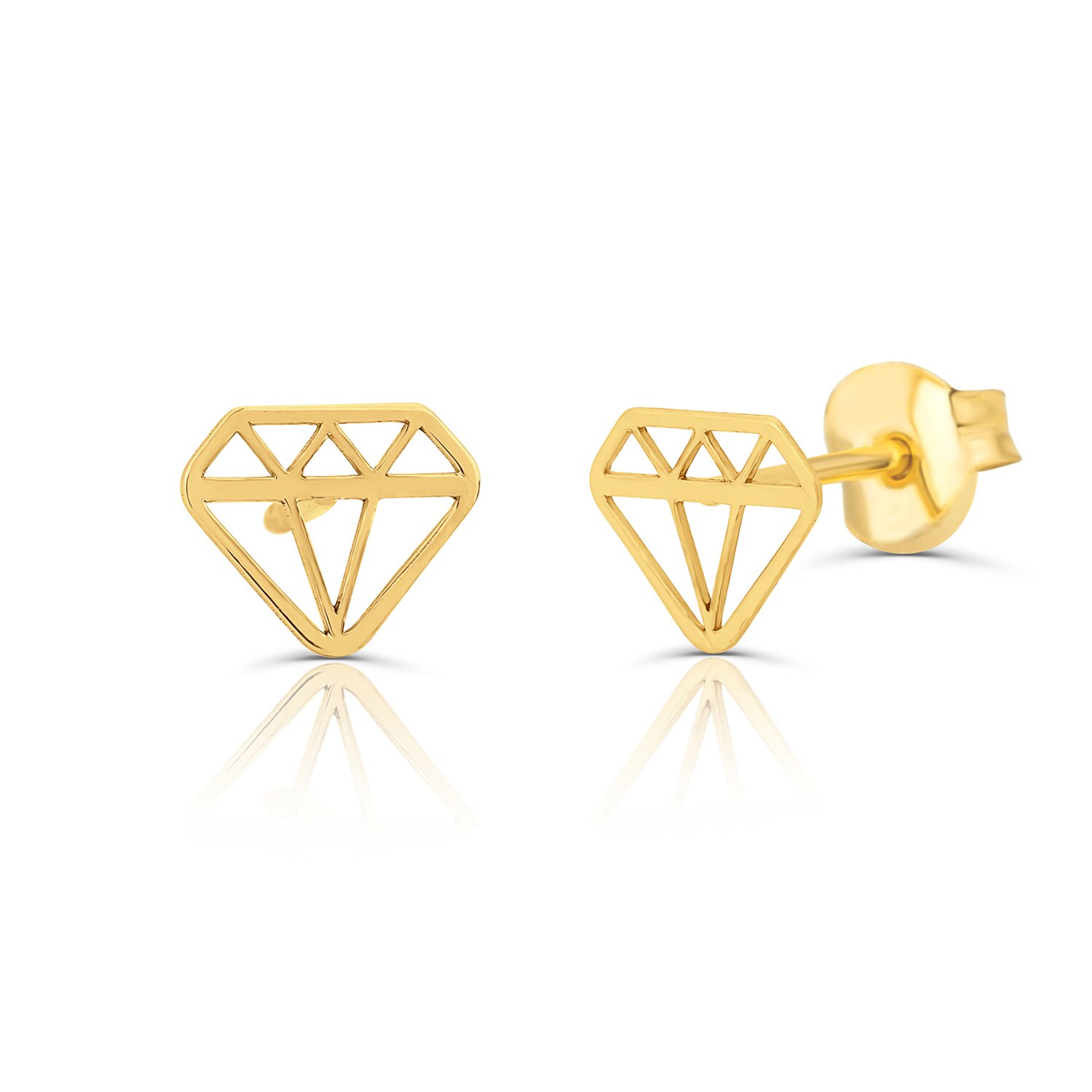 cercei-din-aur-14k-diamond-outline-169959-4 Cercei din aur 14K Diamond Outline - imagine 1