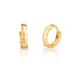 Cercei din aur 14K Geometric Perforated Circles