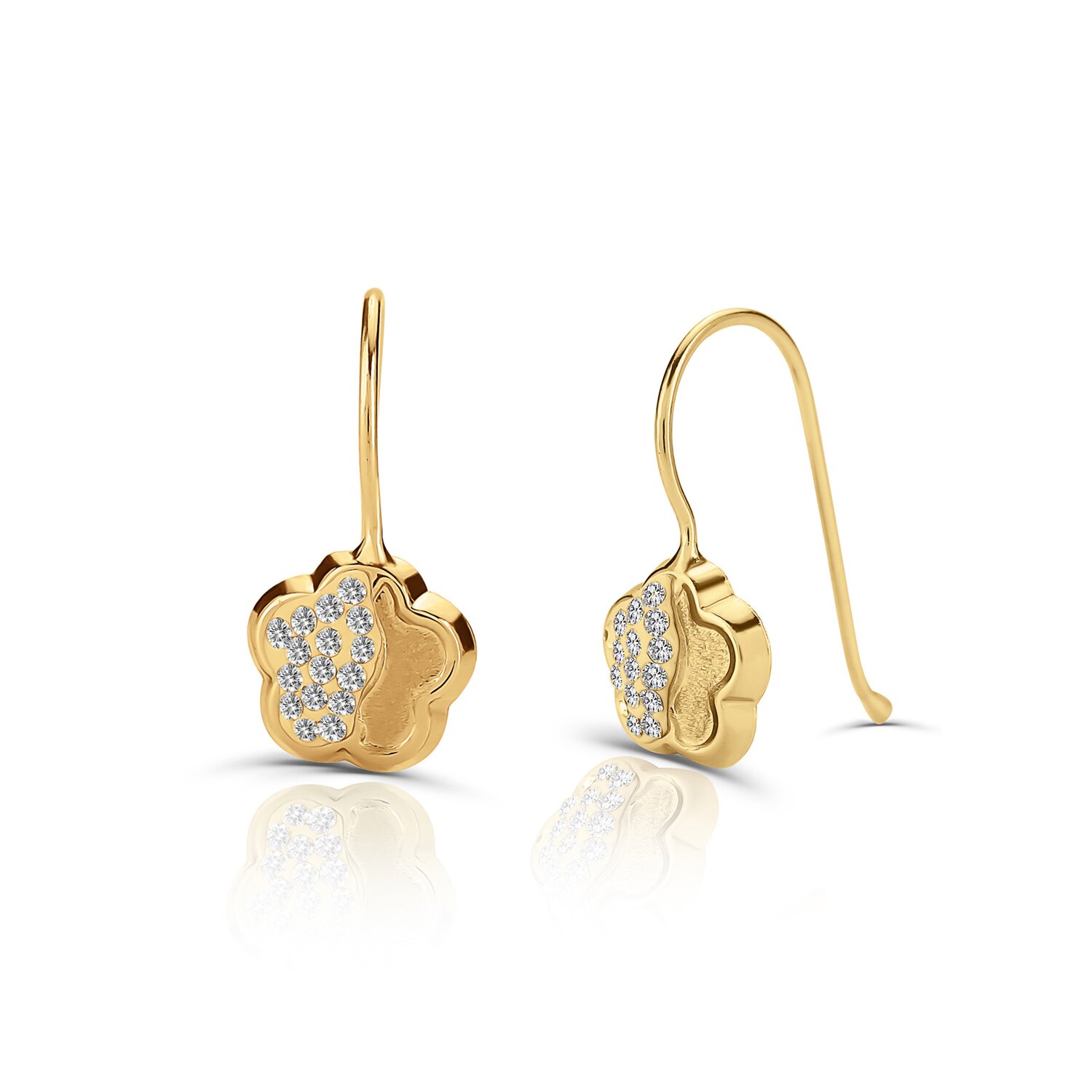 cercei-din-aur-14k-pentru-copii-tortite-delicate-flower-and-crystals-117977-4 Cercei din aur 14K pentru copii tortite Delicate Flower and Crystals - imagine 1