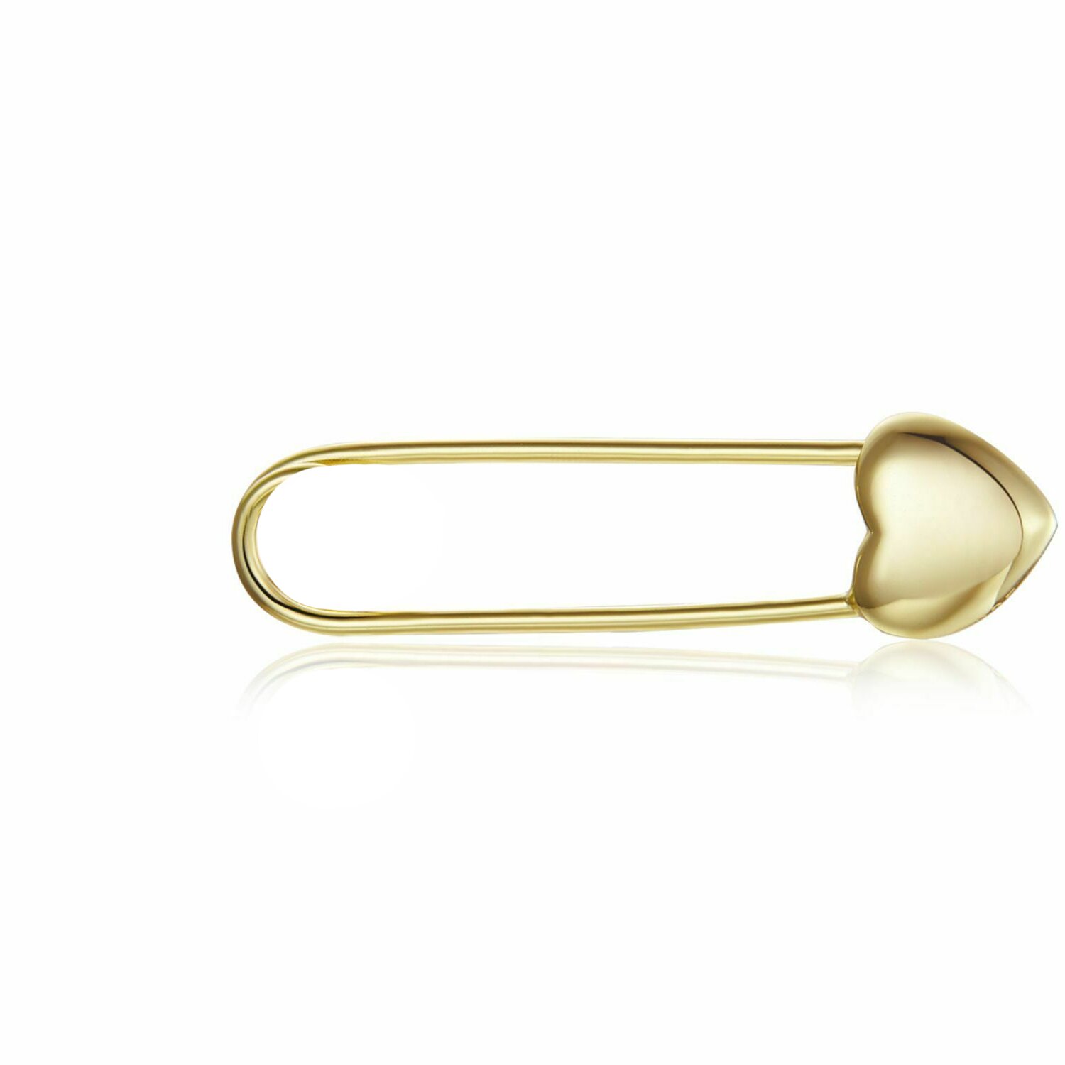 cercel-din-argint-golden-safety-heart-172601-4 CERCEL din argint Golden Safety Heart - imagine 1