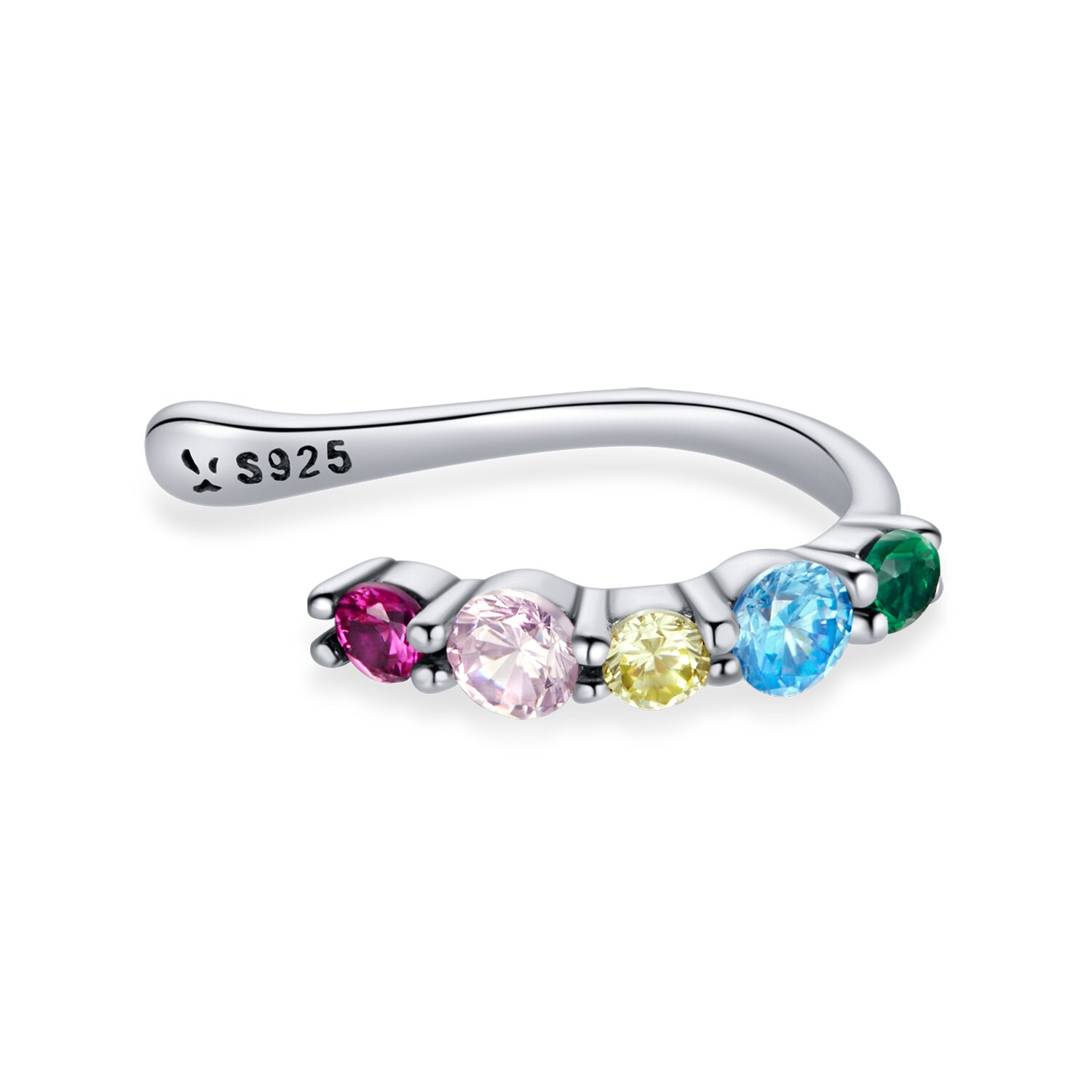 cercel-din-argint-rainbow-clip-118793-4 CERCEL din argint Rainbow Clip - imagine 1