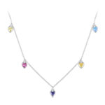 Colier din argint Colorful Hearts