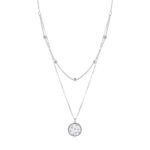 Colier din argint Double Layer Coin Chain